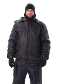 Куртка мужская на поясе "Охрана" зимняя черная
