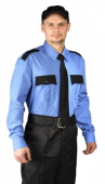 Мужская рубашка охранника с длинным рукавом